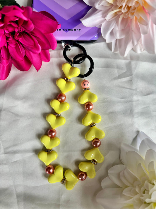 Heart Phone Cords Geel