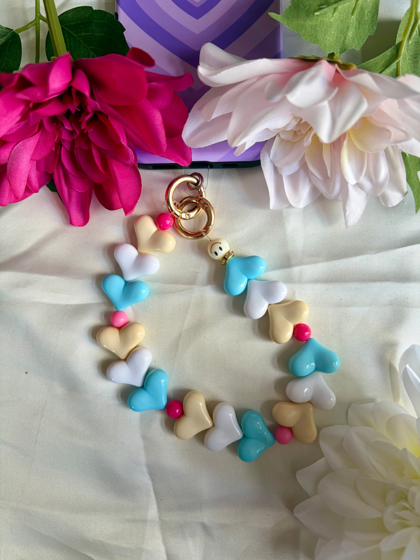 Heart Phone Cords Blauw