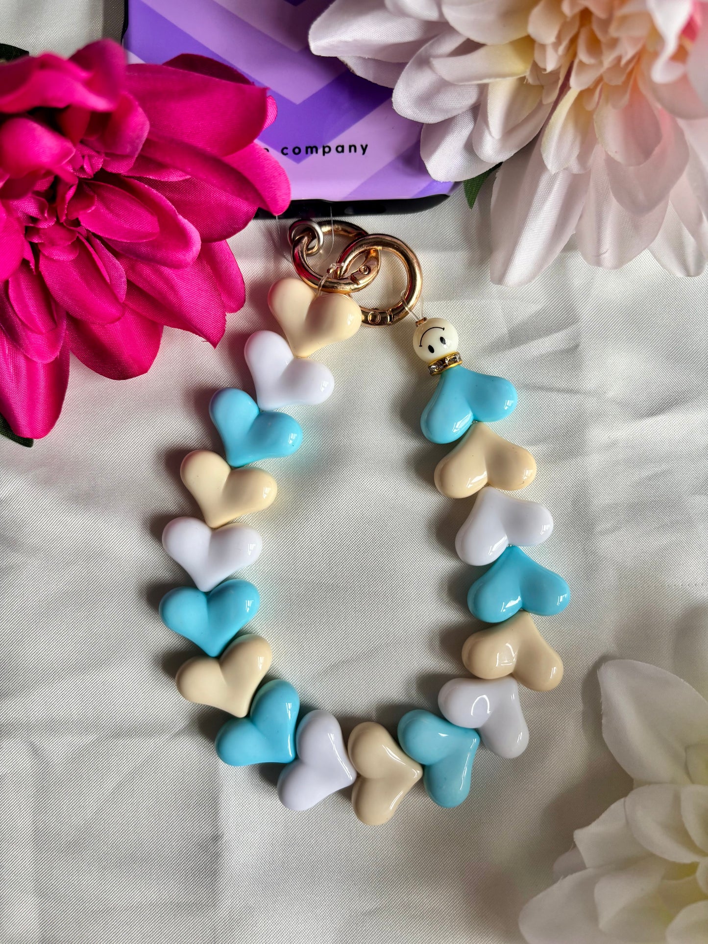 Heart Phone Cords Blauw
