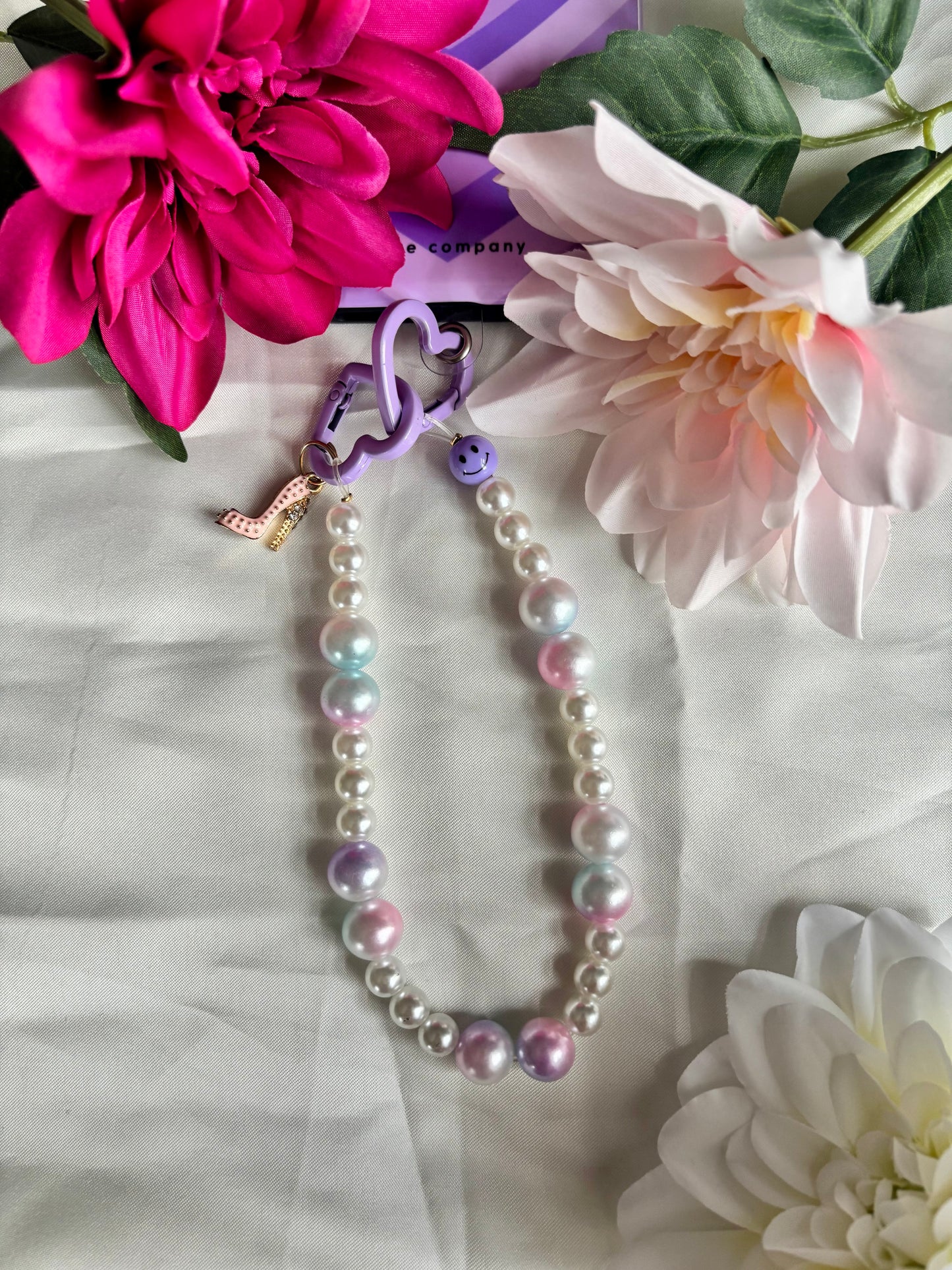 Heart Phone Cords Roze & Paars