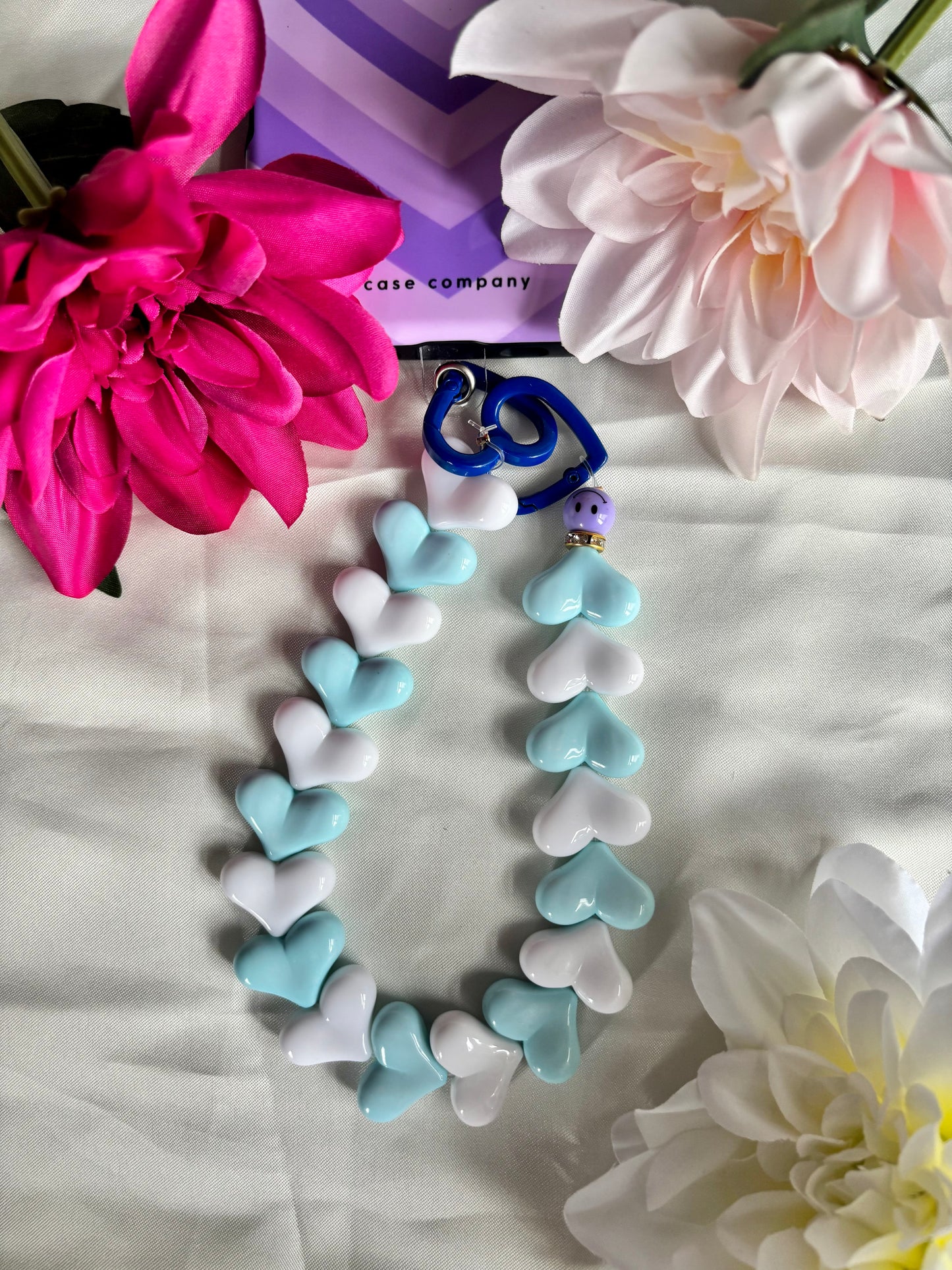 Heart Phone Cords Blauw