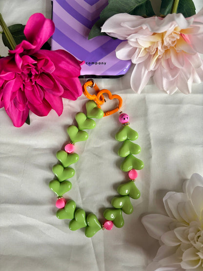 Heart Phone Cords Groen