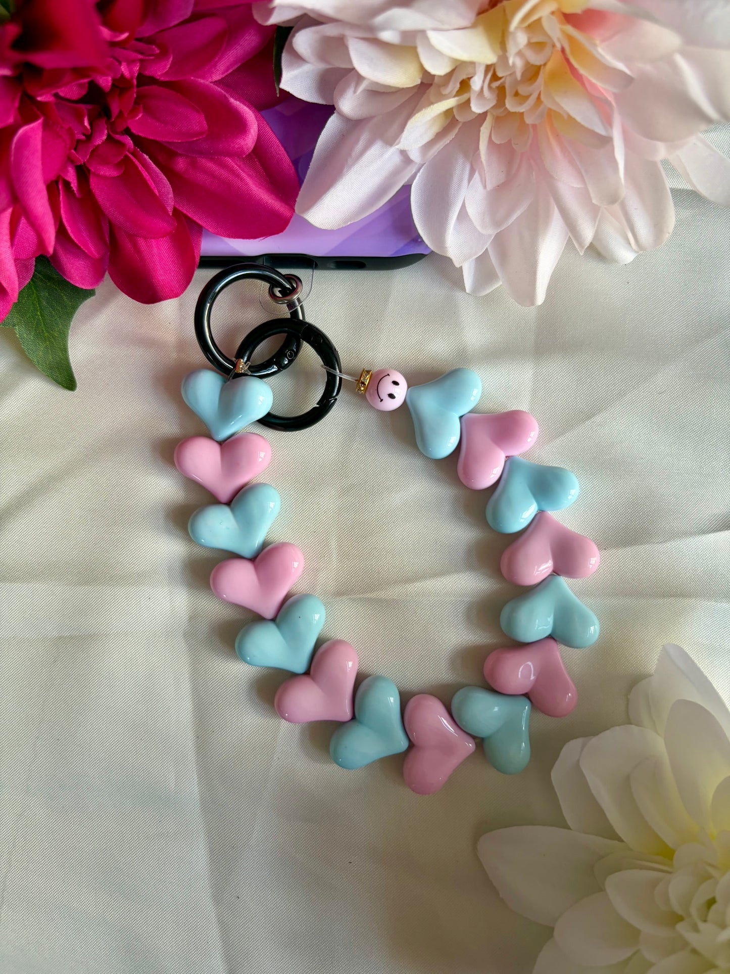 Heart Phone Cords Blauw