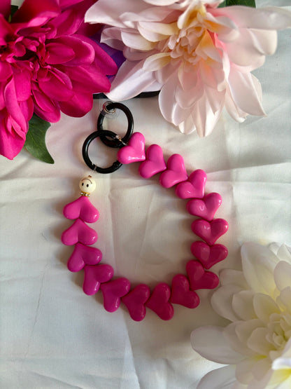 Heart Phone Cords Roze & Paars
