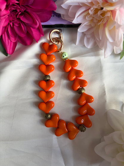 Heart Phone Cords Oranje