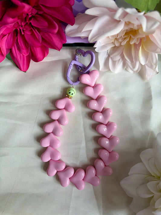 Heart Phone Cords Roze & Paars