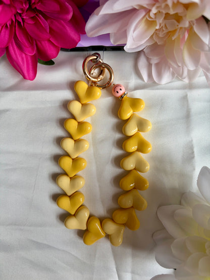 Heart Phone Cords Geel