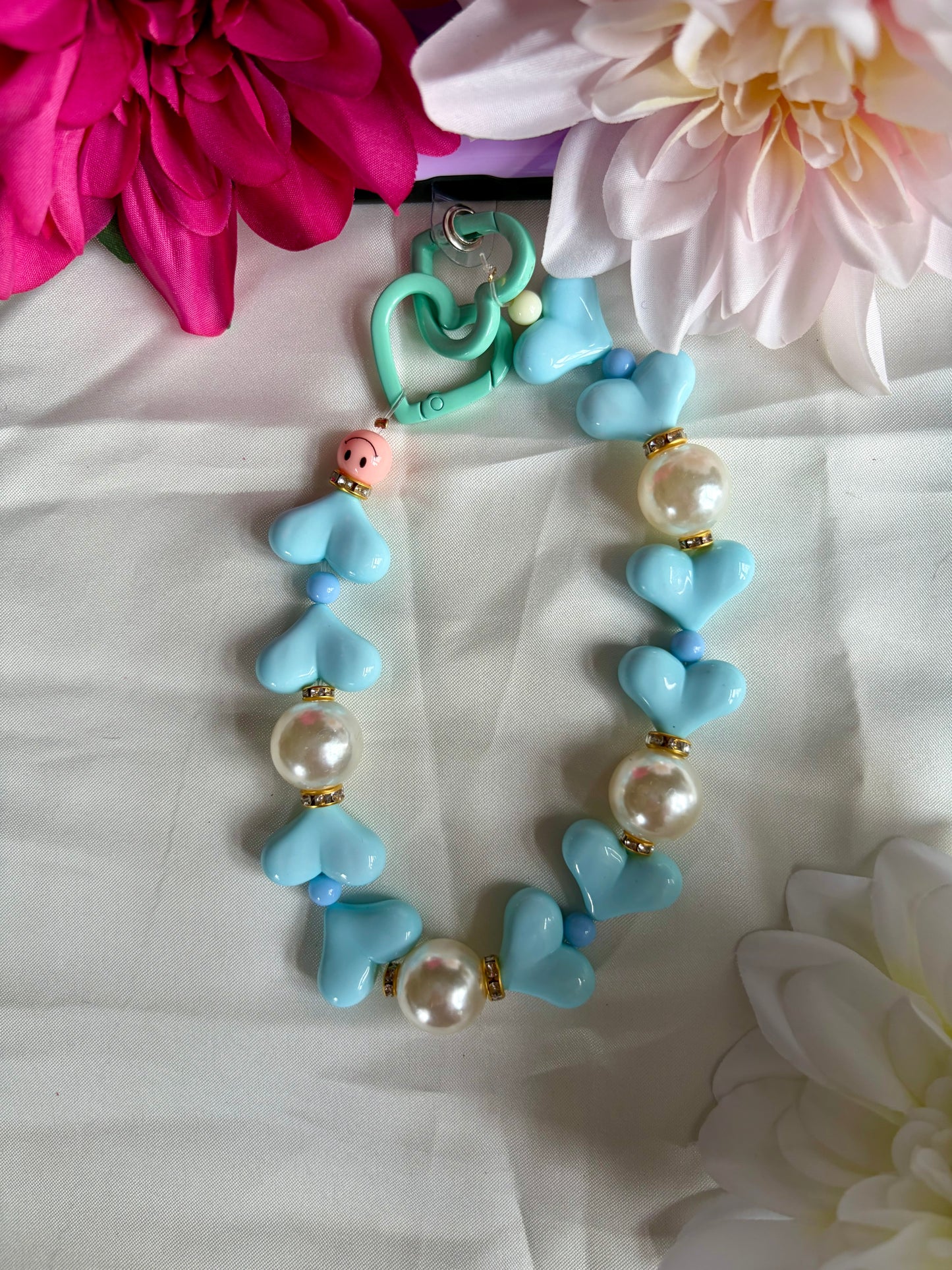 Heart Phone Cords Blauw